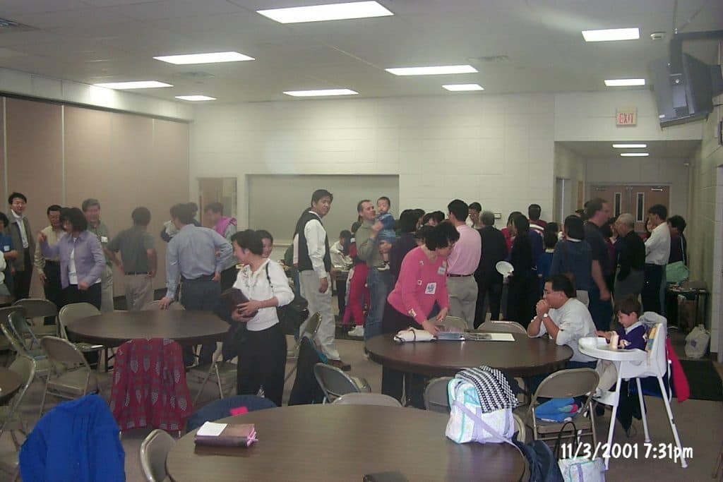 First potluck at Vision of Glory, 3 November 2001