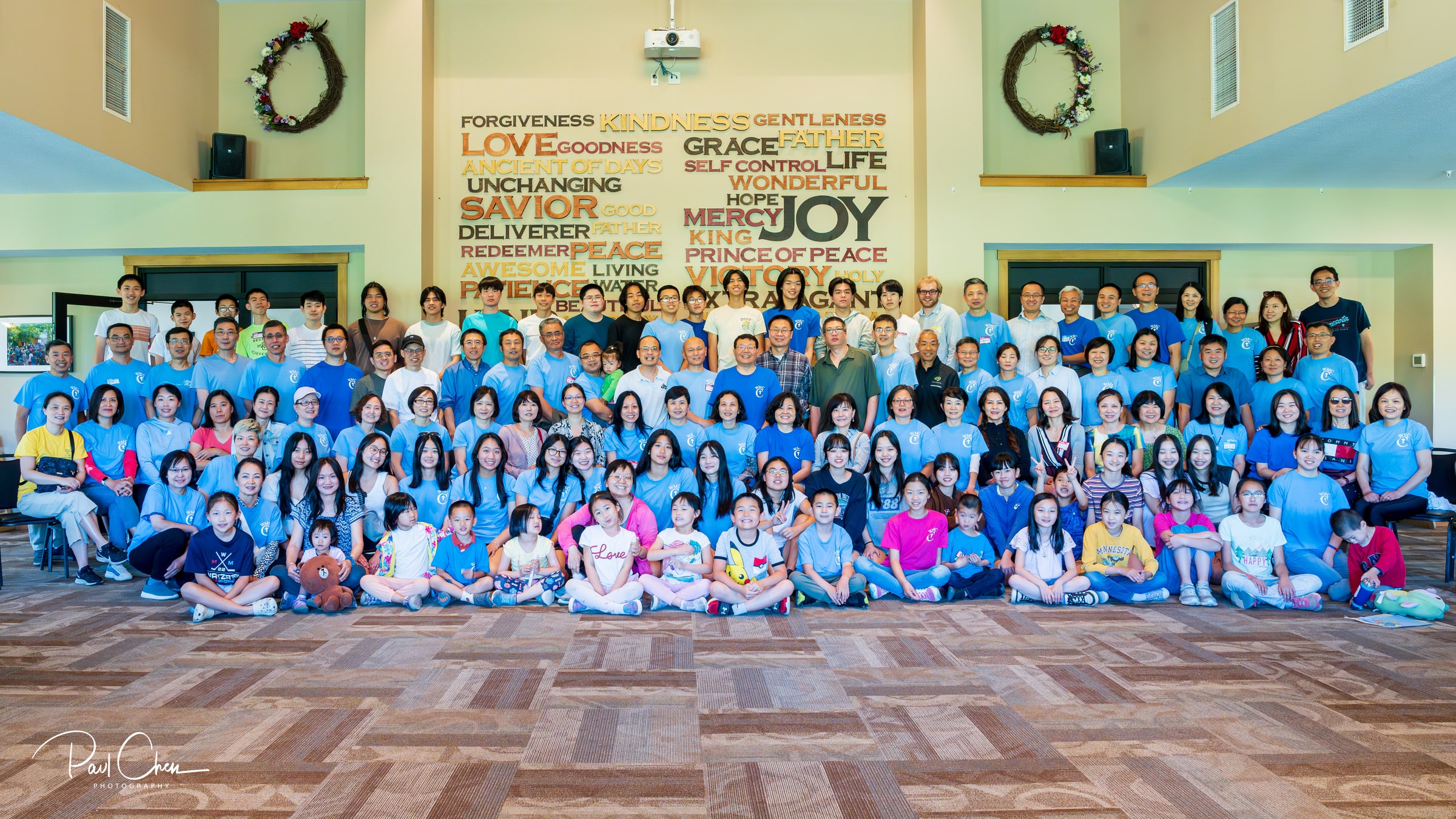 Children's ministry group in the church hall